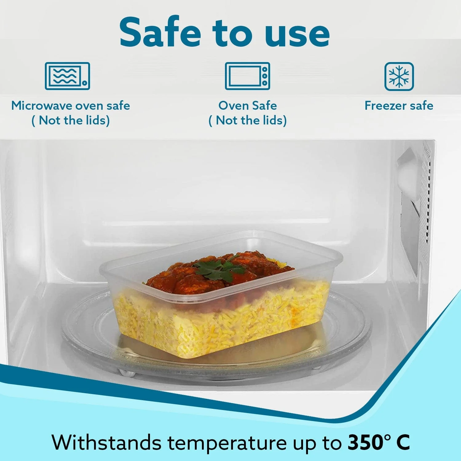 Airtight Container, Food Storage Container With Lid, Multipurpose, Rectangular Plastic Body, Leak Proof, BPA Free, 1.5L Each, Pack of 3 - Image 5