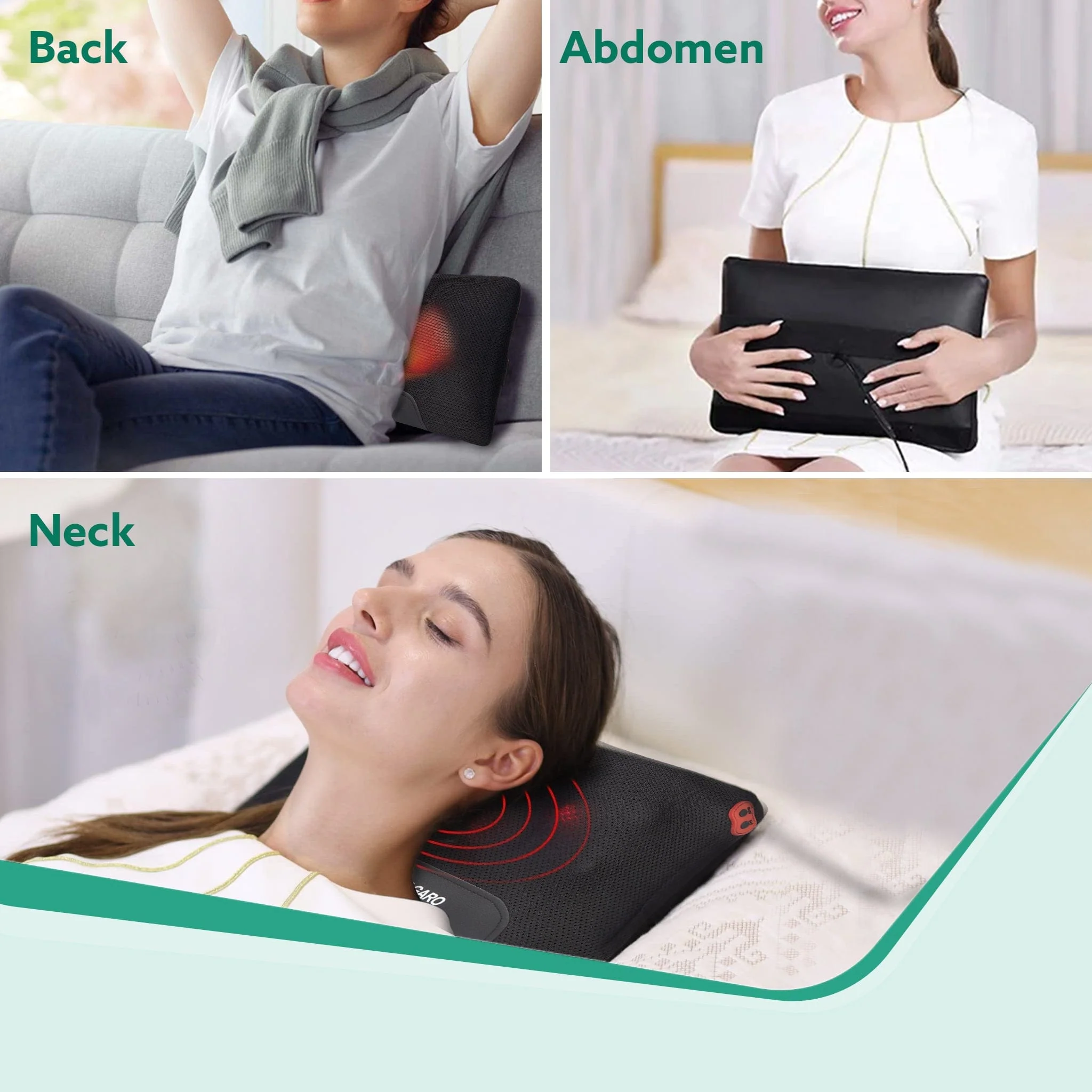 Deluxe Shiatsu neck & back cushion Massager - Image 5