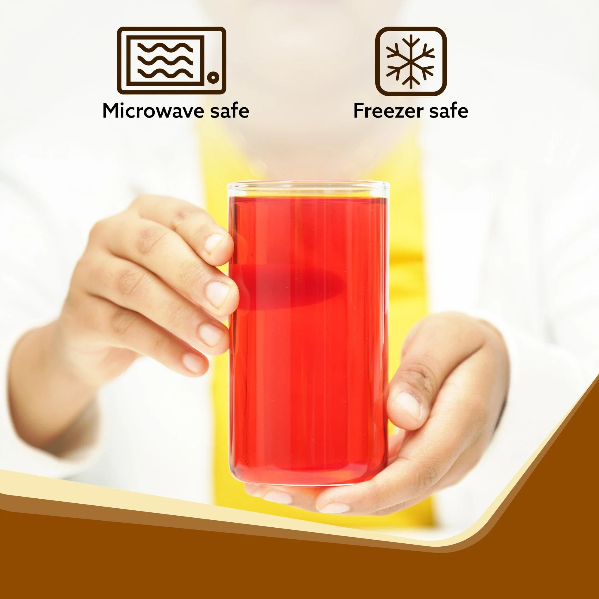 Elite Borosilicate Glass Tumbler, Serves Water, Cold Drinks, Juice, Milk, Pack of 6, 340 ml, Flame Proof Glasses, Microwave & Dishwasher Safe, Transparent - Image 4