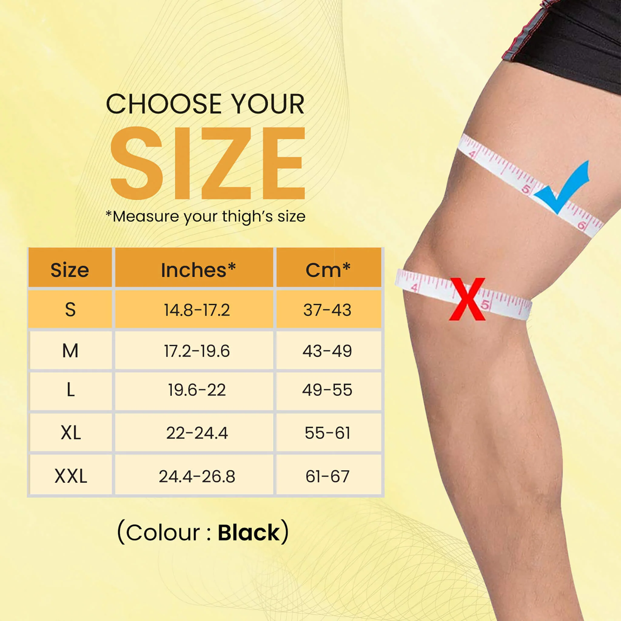 Tubular Stretchable Knee Cap,  Breathable Fabric, Uniform Compression, Relieves Muscle Pain, Joint Pain, Injury Recovery, For Workout, Running, For Men And Women, Small, Black, Pack of 2 - Image 2