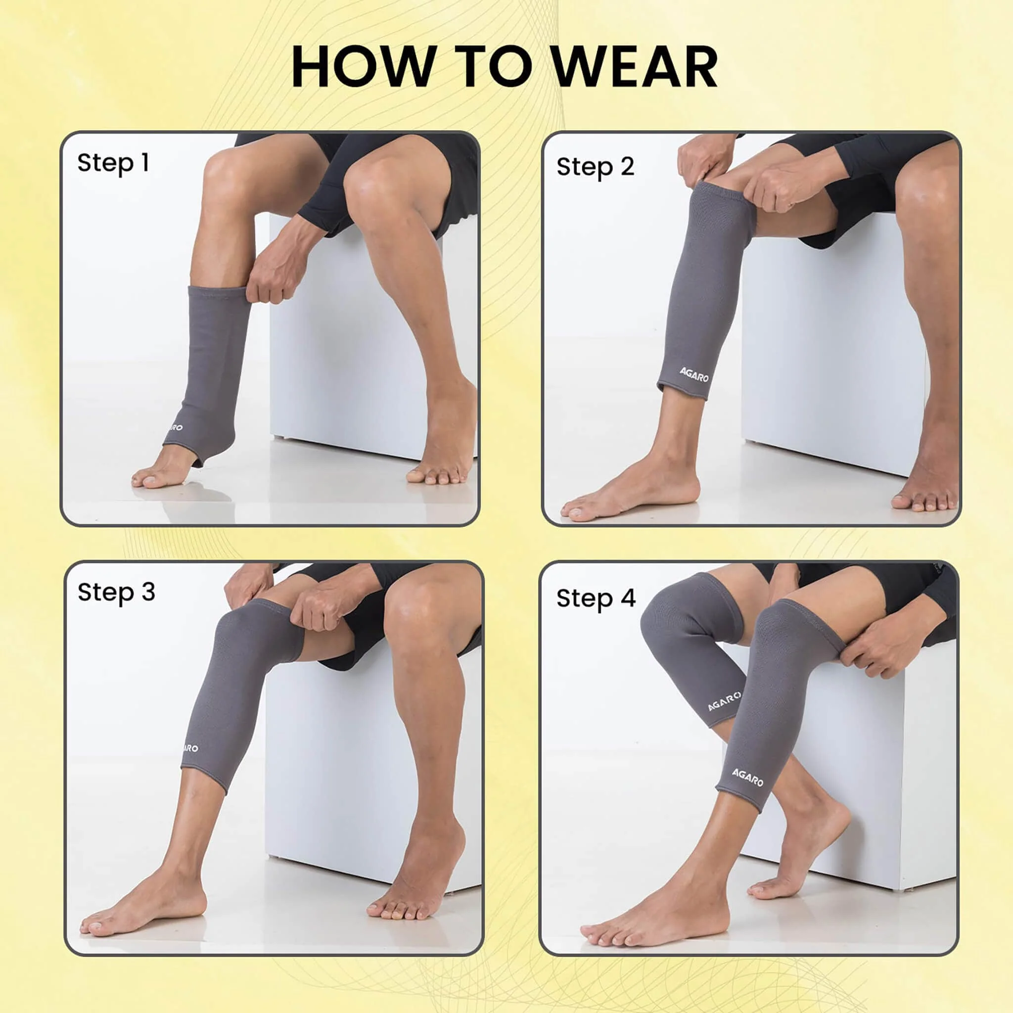 Tubular Stretchable Knee Cap,  Breathable Fabric, Uniform Compression, Relieves Muscle Pain, Joint Pain, Injury Recovery, For Workout, Running, For Men And Women, XL, Grey, Pack of 2 - Image 3