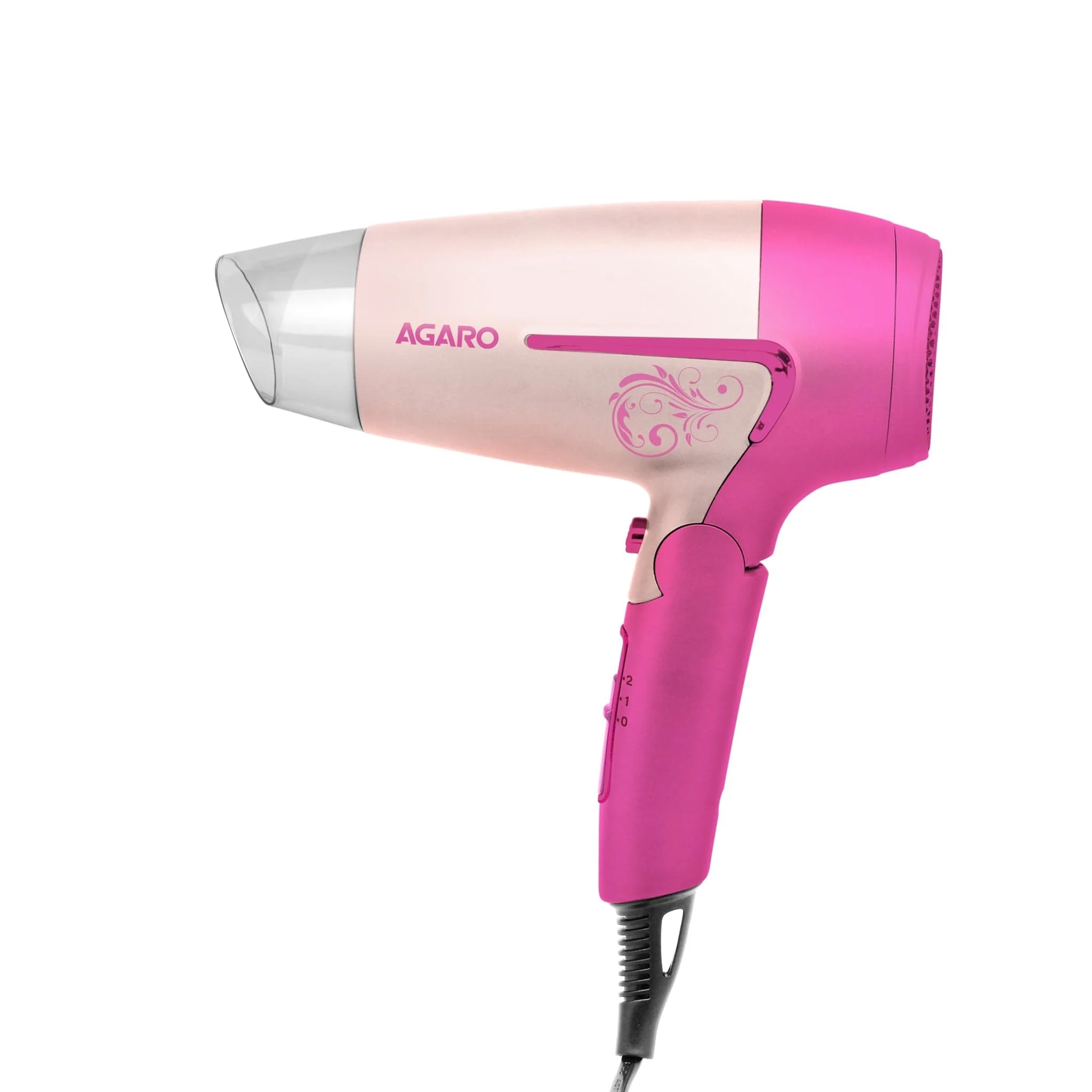 HD1179 Hair Dryer, 1600W, 2 Speed & 3 Heat Settings, Cool Shot, Foldable Handle, for Men & Women, Pink - Image 7