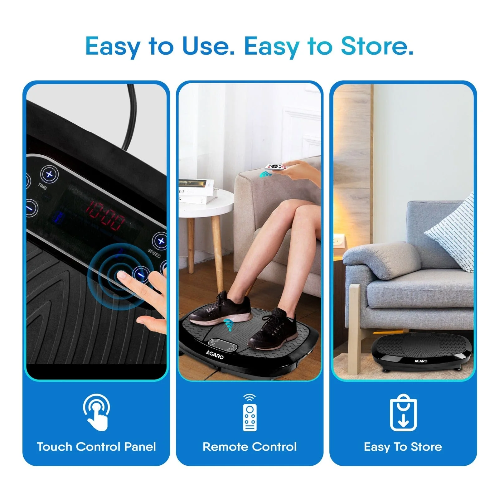 Royal 3D Vibration Plate Massager, Gym & Workout Machine , Muscle To ning, Calorie Burning, Weight Loss, 5 Auto Programs, Manual Mode, 180 Speeds, Adjustable Timer, With Remote & 2 Balance Straps - Image 5