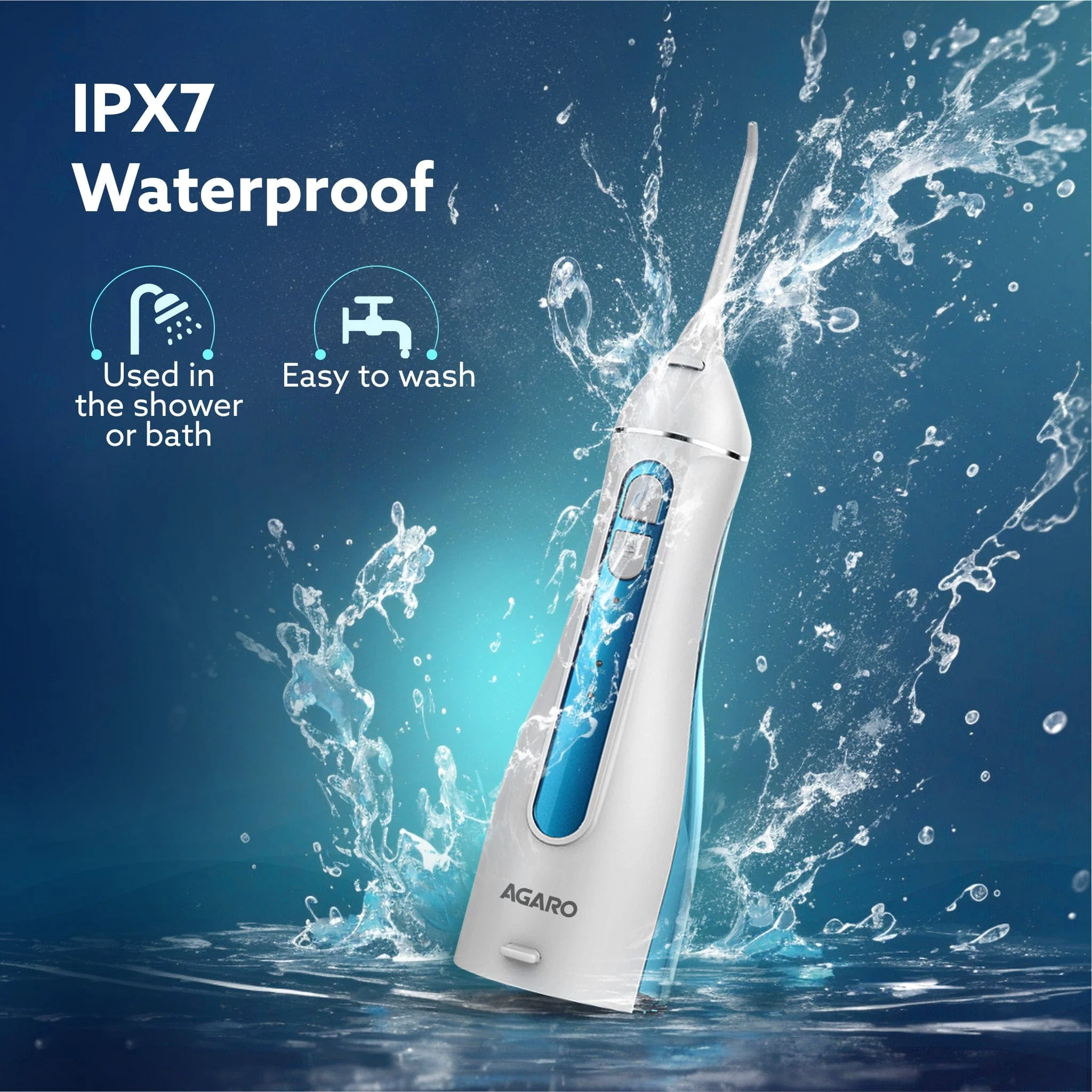 Ultra Plus Portable Dental Flosser: 8 nozzles, 4 modes, cordless, rechargeable, IPX7 waterproof, 200ml tank. Ideal for home/travel oral care. - Image 5